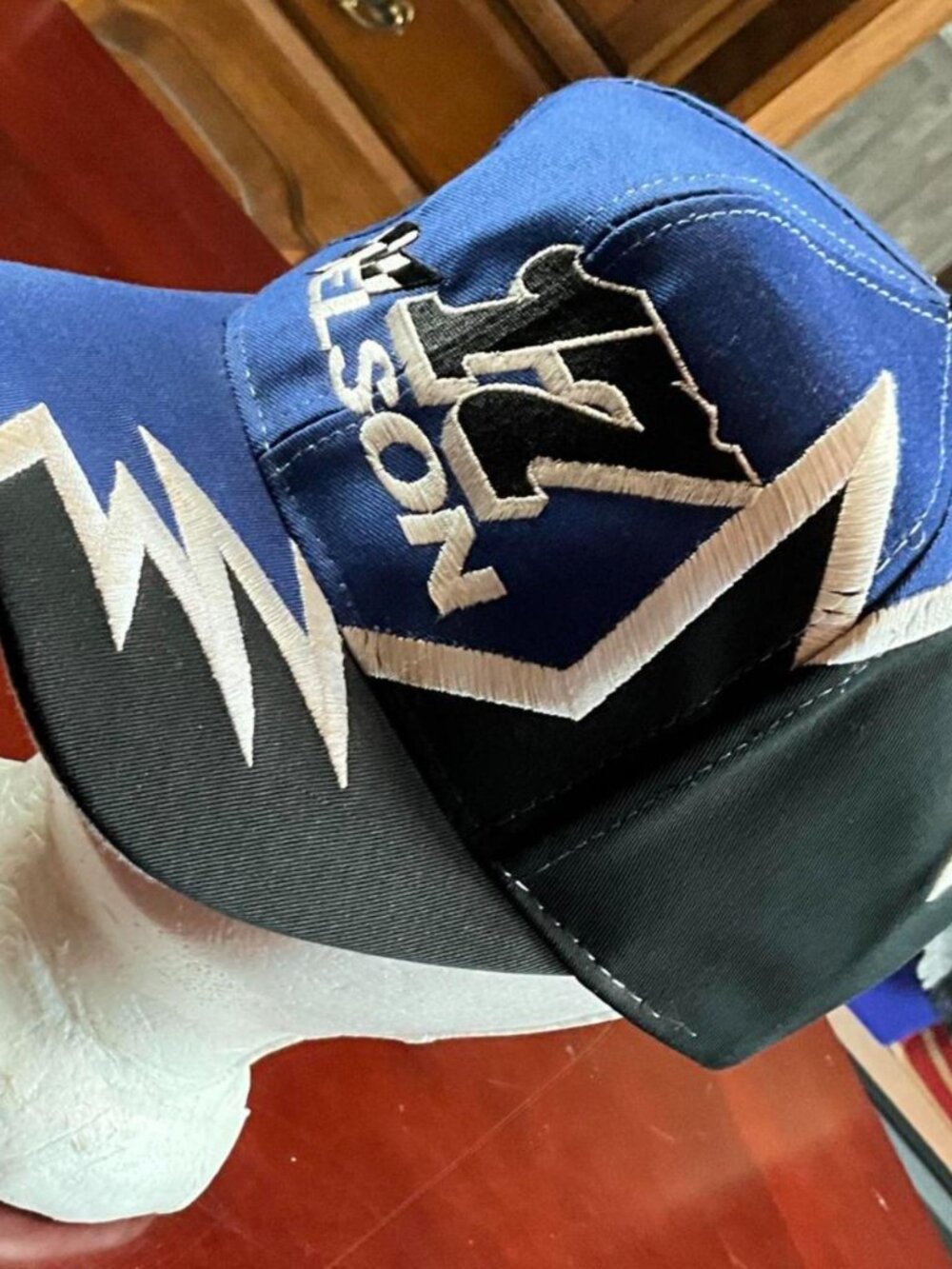 VTG Lance Elson Nascar Black Blue Lightning Nascar Racing Strapback Cap